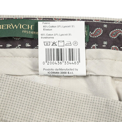 BERWICH “YRETRO LONG-GD” ストレッチコットン ノータックチノパンツ ライトグレー(pomice008) 46 | GUARDAROBA MILANO OFFICIAL STORE