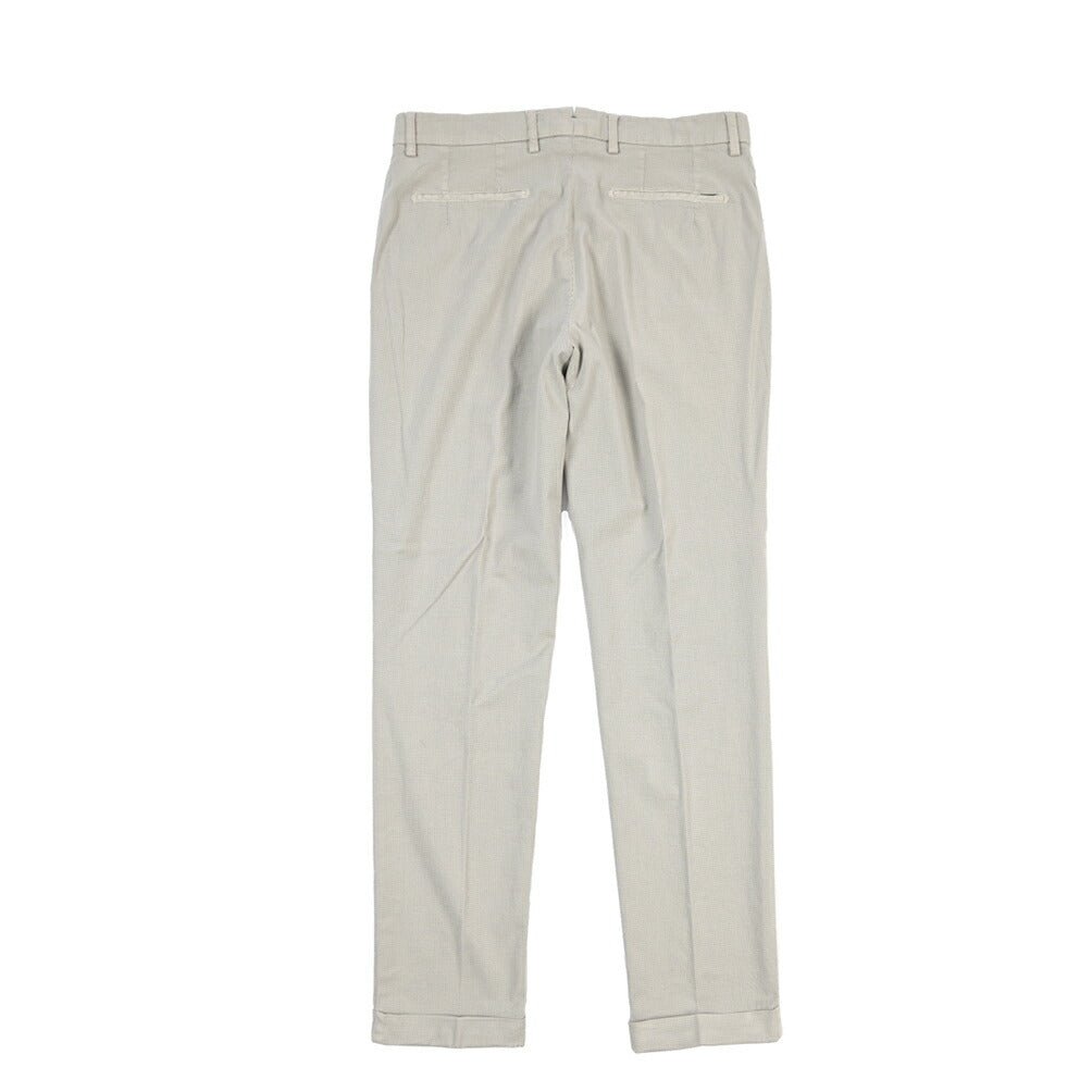 BERWICH “YRETRO LONG-GD” ストレッチコットン ノータックチノパンツ ライトグレー(pomice008) 46 | GUARDAROBA MILANO OFFICIAL STORE