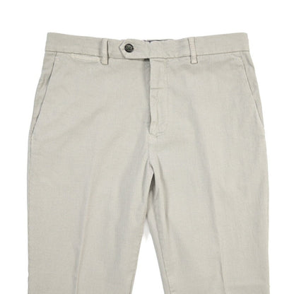 BERWICH “YRETRO LONG-GD” ストレッチコットン ノータックチノパンツ ライトグレー(pomice008) 46 | GUARDAROBA MILANO OFFICIAL STORE