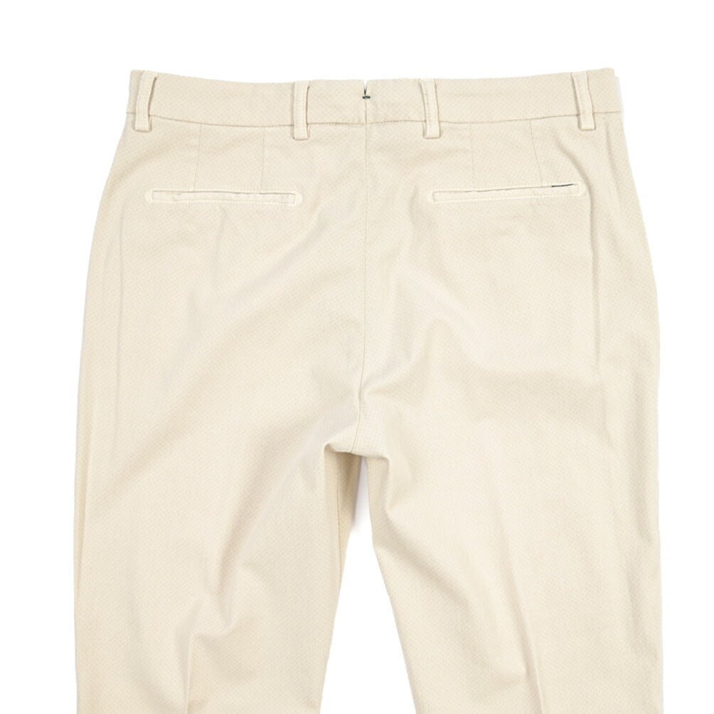 BERWICH “YRETRO LONG-GD” ストレッチコットン ノータックチノパンツ オフホワイト(latte802) 46 | GUARDAROBA MILANO OFFICIAL STORE