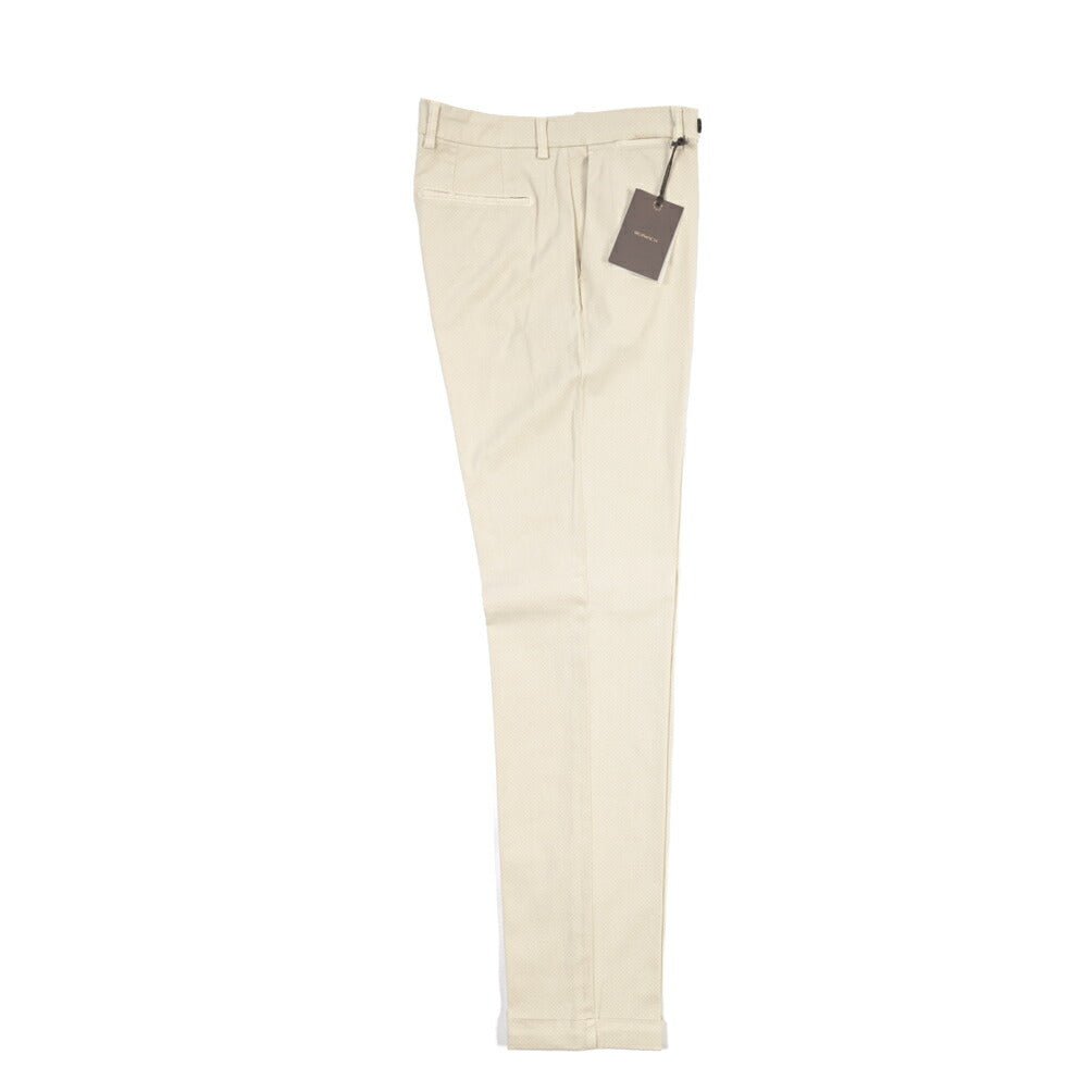 BERWICH “YRETRO LONG-GD” ストレッチコットン ノータックチノパンツ オフホワイト(latte802) 46 | GUARDAROBA MILANO OFFICIAL STORE