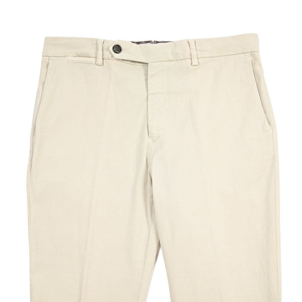 BERWICH “YRETRO LONG-GD” ストレッチコットン ノータックチノパンツ オフホワイト(latte802) 46 | GUARDAROBA MILANO OFFICIAL STORE