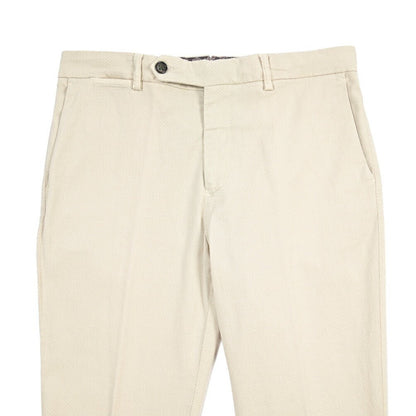 BERWICH “YRETRO LONG-GD” ストレッチコットン ノータックチノパンツ オフホワイト(latte802) 46 | GUARDAROBA MILANO OFFICIAL STORE
