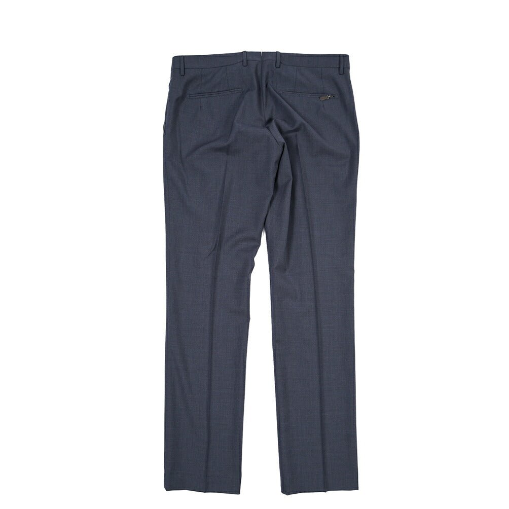 BERWICH “ZIP/1” ヴァージンウール100% ノータックスラックス ネイビー(blue) 50 | GUARDAROBA MILANO OFFICIAL STORE