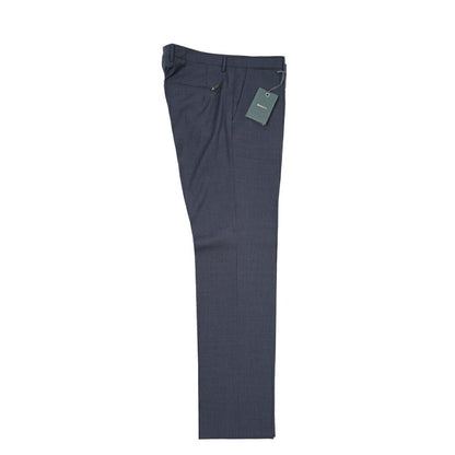 BERWICH “ZIP/1” ヴァージンウール100% ノータックスラックス ネイビー(blue) 50 | GUARDAROBA MILANO OFFICIAL STORE