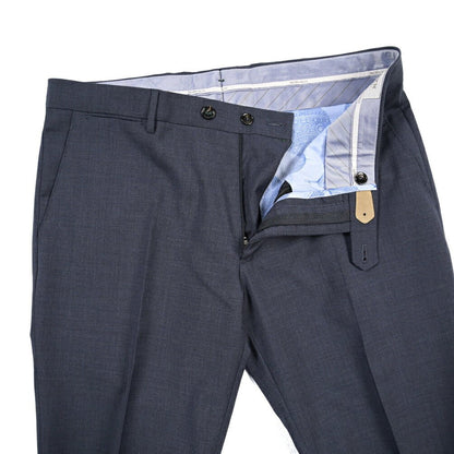 BERWICH “ZIP/1” ヴァージンウール100% ノータックスラックス ネイビー(blue) 50 | GUARDAROBA MILANO OFFICIAL STORE