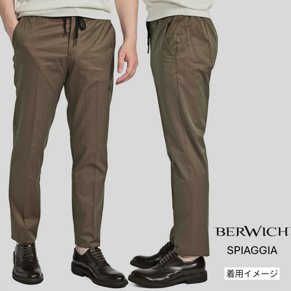 BERWICH "SPIAGGIA" ストレッチナイロン ノータックイージースラックス