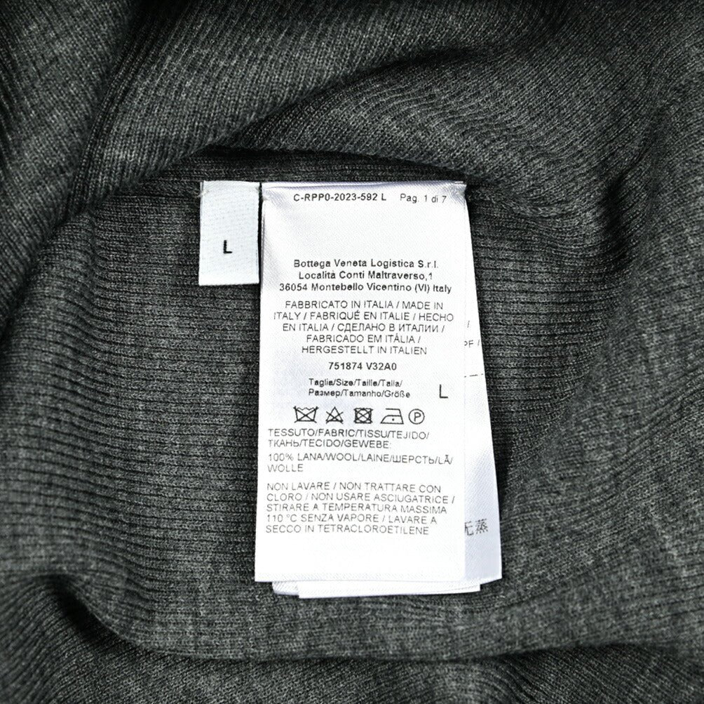 BOTTEGA VENETA ウール100% モックネックリブニットセーター｜416391｜GUARDAROBA MILANO OFFICIAL STORE