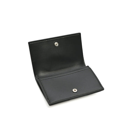 BOTTEGA VENETA “Cassette” カーフレザー100% イントレチャートカードケース ブラック 7.5cm×12.2cm×2.5cm | GUARDAROBA MILANO OFFICIAL STORE