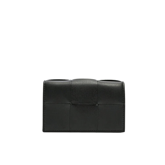 BOTTEGA VENETA “Cassette” カーフレザー100% イントレチャートカードケース ブラック 7.5cm×12.2cm×2.5cm | GUARDAROBA MILANO OFFICIAL STORE