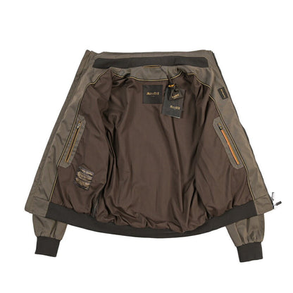 CLEARANCE SALE｜MOORER “AIDEN-WCO” 軽撥水ポリエステル ボンバージャケット ブラウン(BEAVER) 48 | GUARDAROBA MILANO OFFICIAL STORE