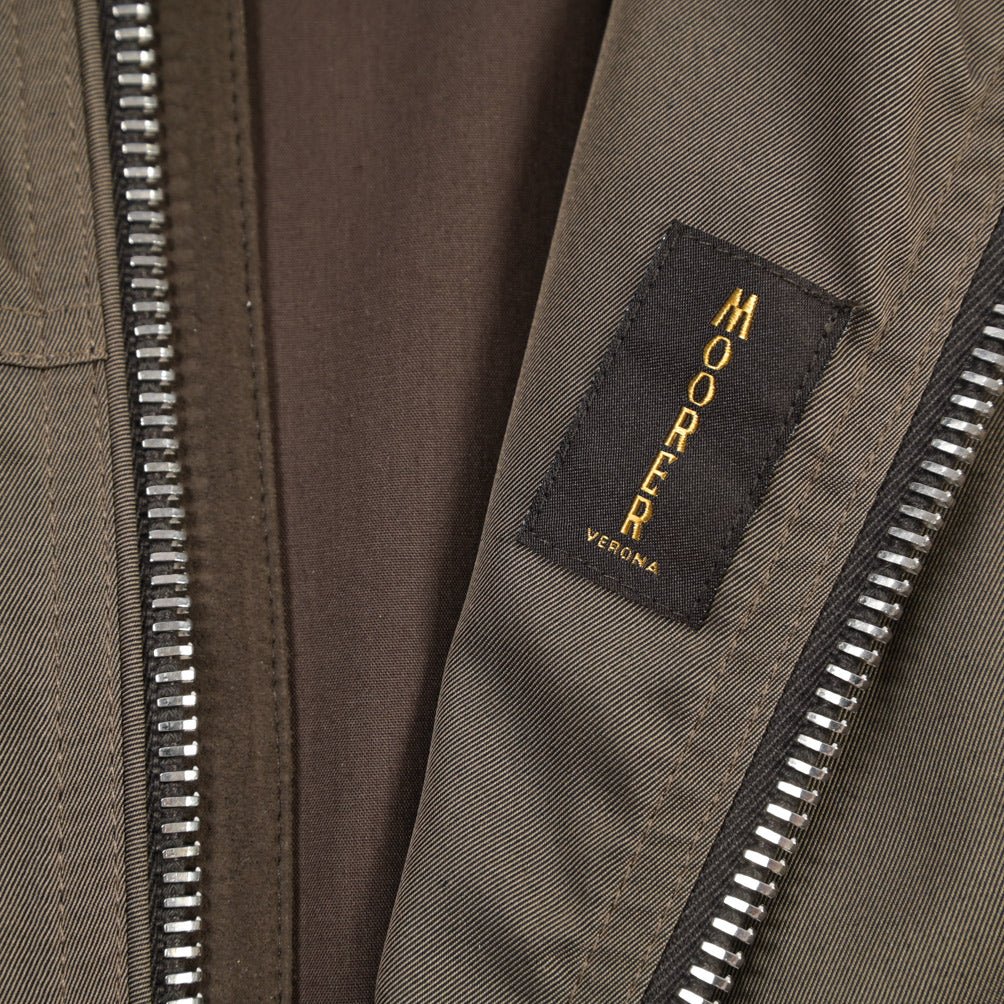 CLEARANCE SALE｜MOORER “AIDEN-WCO” 軽撥水ポリエステル ボンバージャケット ブラウン(BEAVER) 48 | GUARDAROBA MILANO OFFICIAL STORE