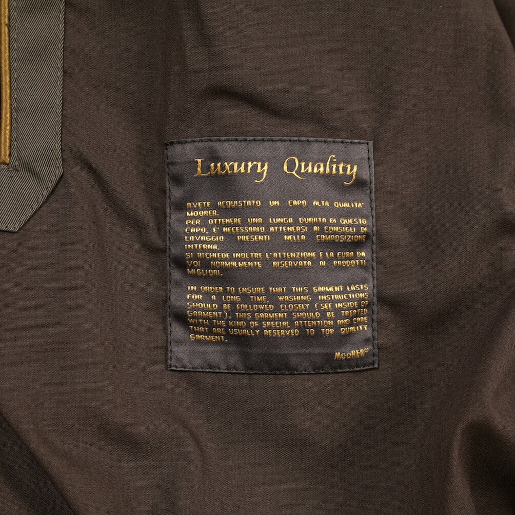 CLEARANCE SALE｜MOORER “AIDEN-WCO” 軽撥水ポリエステル ボンバージャケット ブラウン(BEAVER) 48 | GUARDAROBA MILANO OFFICIAL STORE