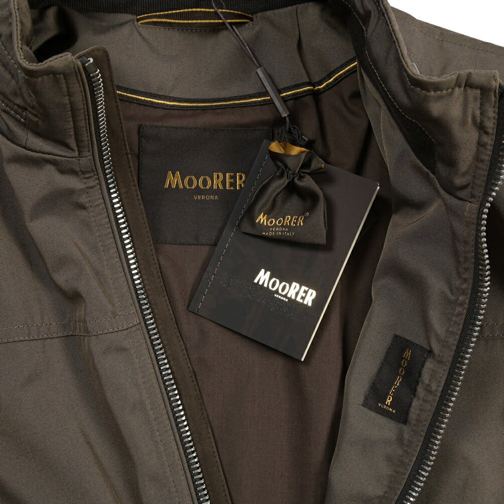 CLEARANCE SALE｜MOORER “AIDEN-WCO” 軽撥水ポリエステル ボンバージャケット ブラウン(BEAVER) 48 | GUARDAROBA MILANO OFFICIAL STORE