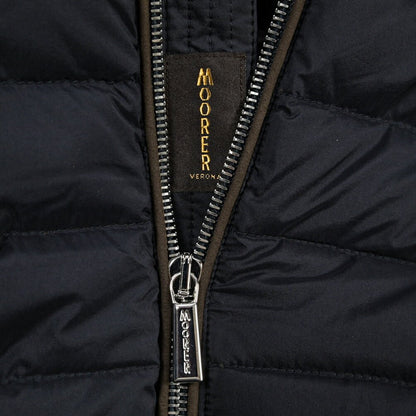 CLEARANCE SALE｜MOORER “ALESSIO-S3L” 高機能ストレッチナイロン 2WAYダウンボンバージャケット ネイビー(DARK BLU) 48 | GUARDAROBA MILANO OFFICIAL STORE