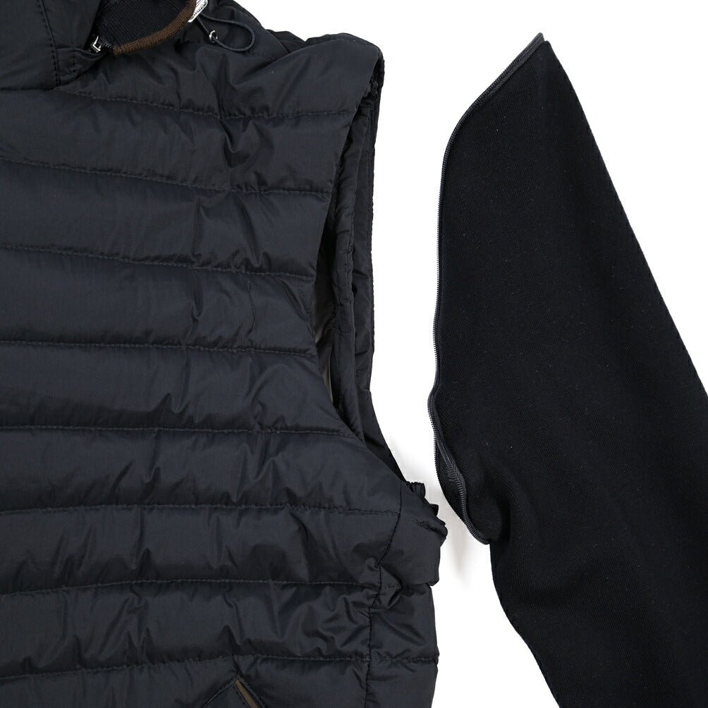 CLEARANCE SALE｜MOORER “ALESSIO-S3L” 高機能ストレッチナイロン 2WAYダウンボンバージャケット ネイビー(DARK BLU) 48 | GUARDAROBA MILANO OFFICIAL STORE