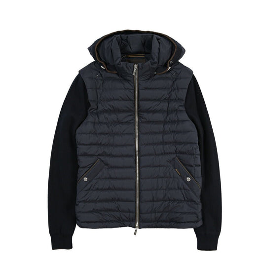 CLEARANCE SALE｜MOORER “ALESSIO-S3L” 高機能ストレッチナイロン 2WAYダウンボンバージャケット ネイビー(DARK BLU) 48 | GUARDAROBA MILANO OFFICIAL STORE