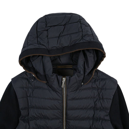 CLEARANCE SALE｜MOORER “ALESSIO-S3L” 高機能ストレッチナイロン 2WAYダウンボンバージャケット ネイビー(DARK BLU) 48 | GUARDAROBA MILANO OFFICIAL STORE