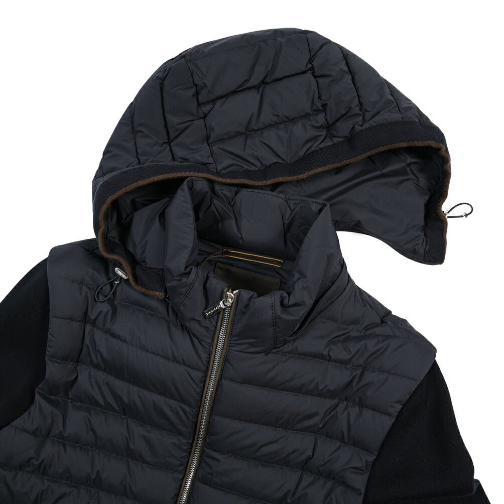 CLEARANCE SALE｜MOORER “ALESSIO-S3L” 高機能ストレッチナイロン 2WAYダウンボンバージャケット ネイビー(DARK BLU) 48 | GUARDAROBA MILANO OFFICIAL STORE