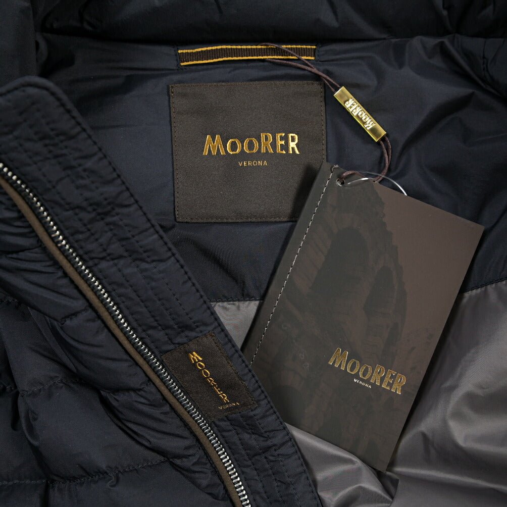 CLEARANCE SALE｜MOORER “ALESSIO-S3L” 高機能ストレッチナイロン 2WAYダウンボンバージャケット ネイビー(DARK BLU) 48 | GUARDAROBA MILANO OFFICIAL STORE