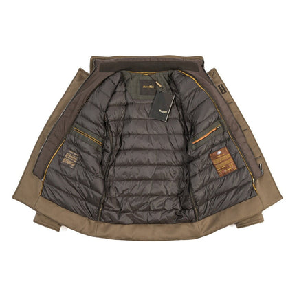 CLEARANCE SALE｜MOORER “BOERI-LE” カシミヤ混ウール 着脱可能フロントライナー付きダウンサファリジャケット ブラウン(BEAVER) 48 | GUARDAROBA MILANO OFFICIAL STORE