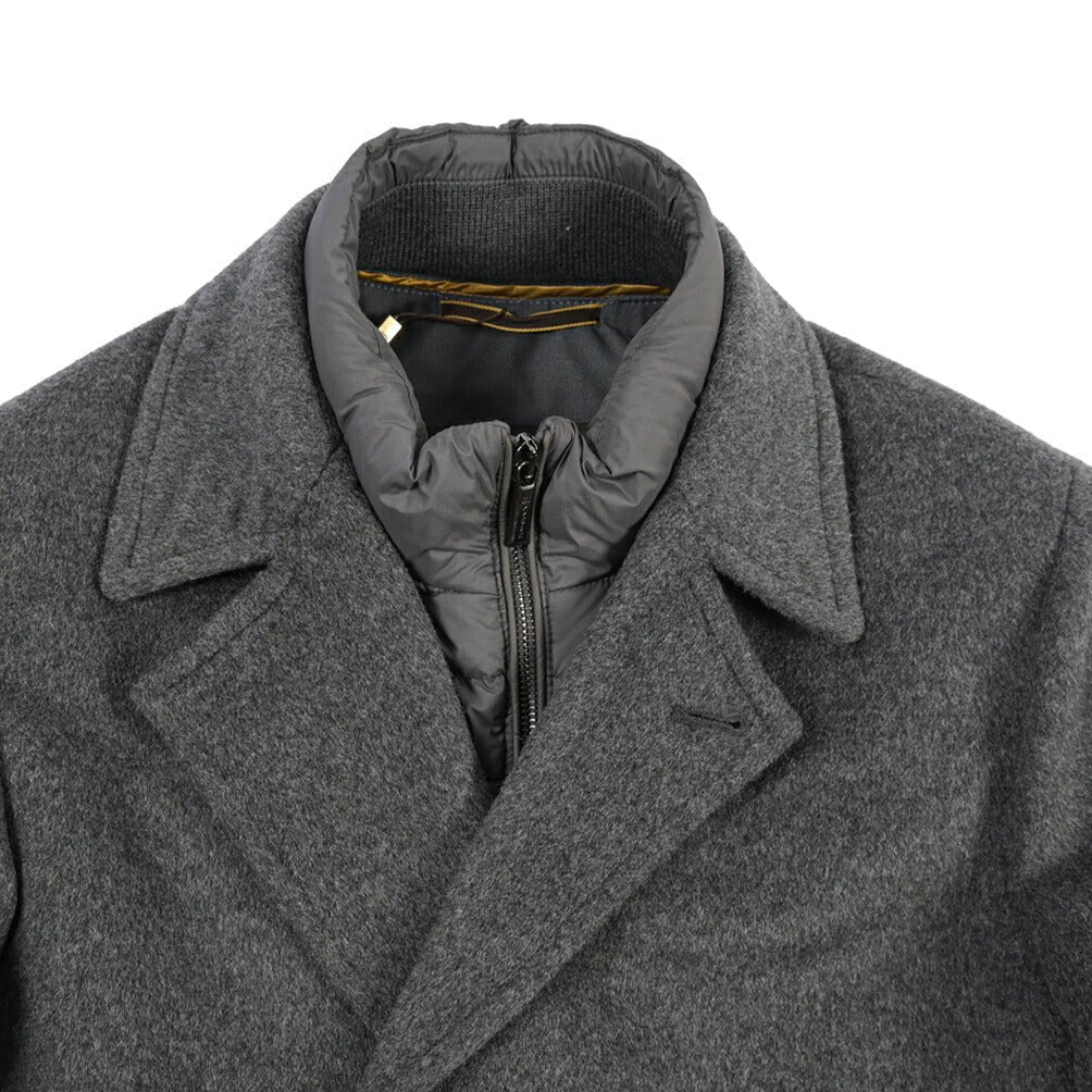 CLEARANCE SALE｜MOORER “BOLGI-LE” カシミヤ混ウール ダウンPコート グレー(LIGHT GREY) 48 | GUARDAROBA MILANO OFFICIAL STORE