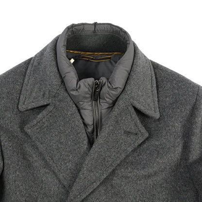 CLEARANCE SALE｜MOORER “BOLGI-LE” カシミヤ混ウール ダウンPコート グレー(LIGHT GREY) 48 | GUARDAROBA MILANO OFFICIAL STORE
