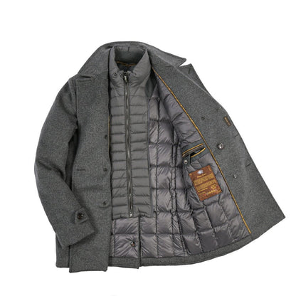 CLEARANCE SALE｜MOORER “BOLGI-LE” カシミヤ混ウール ダウンPコート グレー(LIGHT GREY) 48 | GUARDAROBA MILANO OFFICIAL STORE
