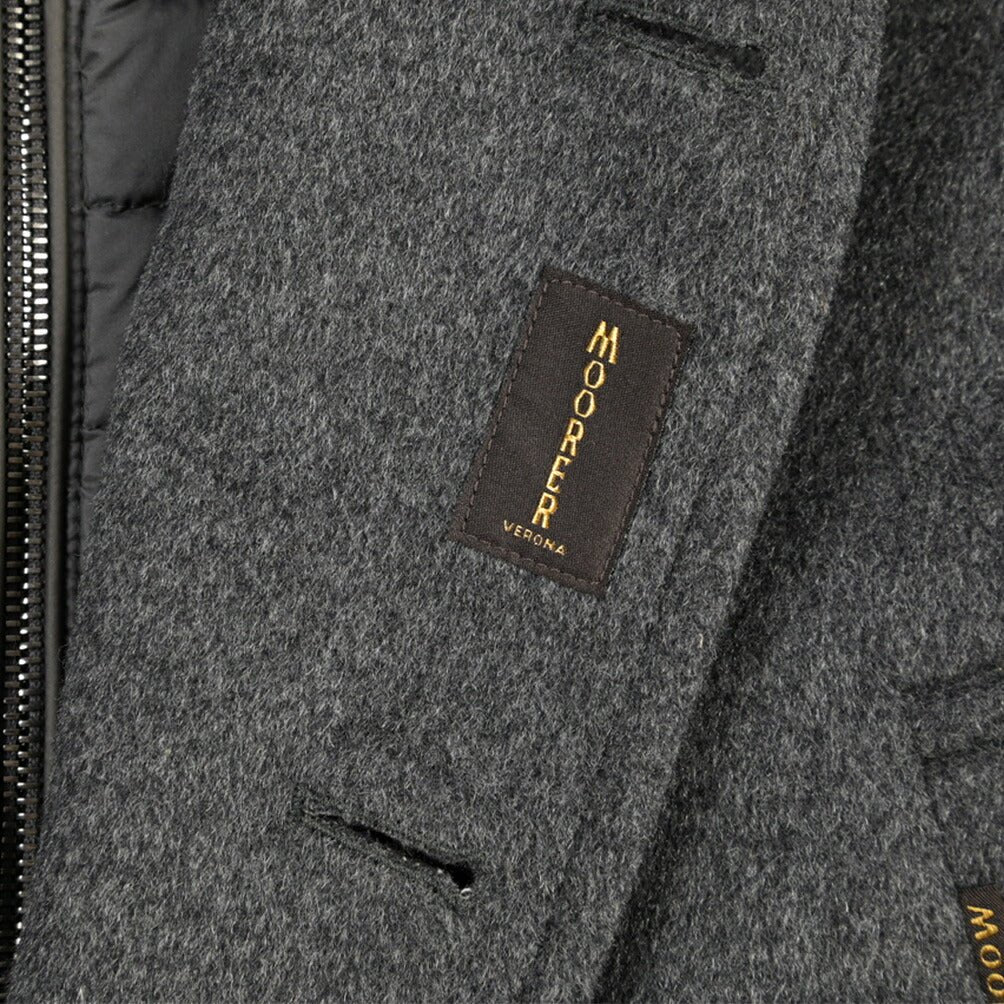 CLEARANCE SALE｜MOORER “BOLGI-LE” カシミヤ混ウール ダウンPコート グレー(LIGHT GREY) 48 | GUARDAROBA MILANO OFFICIAL STORE