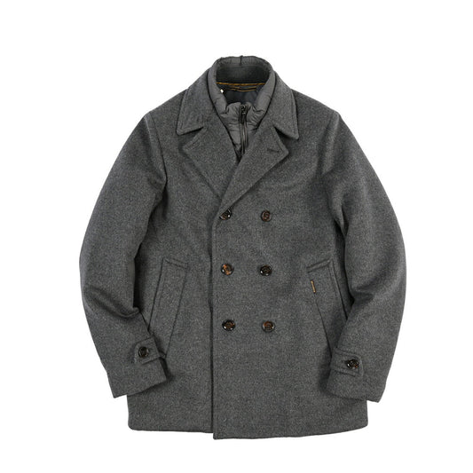 CLEARANCE SALE｜MOORER “BOLGI-LE” カシミヤ混ウール ダウンPコート グレー(LIGHT GREY) 48 | GUARDAROBA MILANO OFFICIAL STORE