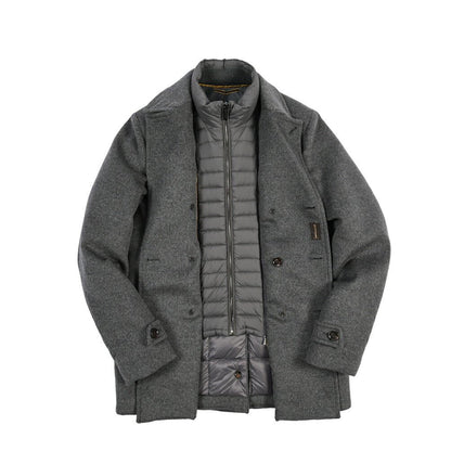 CLEARANCE SALE｜MOORER “BOLGI-LE” カシミヤ混ウール ダウンPコート グレー(LIGHT GREY) 48 | GUARDAROBA MILANO OFFICIAL STORE