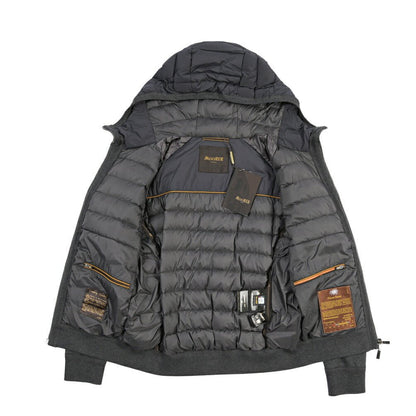 CLEARANCE SALE｜MOORER “CHIRICO-S3F” 異素材コンビ フード付きダウンジャケット グレー(ANTRACITE) 44 | GUARDAROBA MILANO OFFICIAL STORE