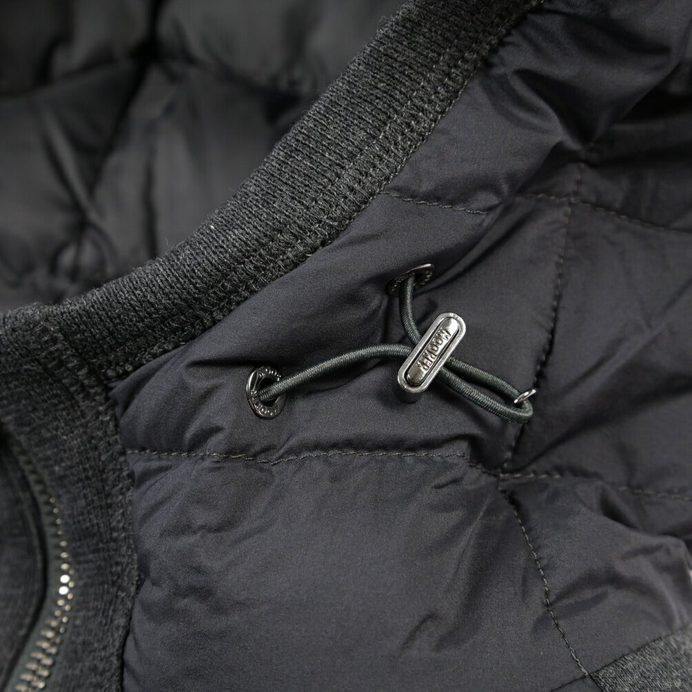 CLEARANCE SALE｜MOORER “CHIRICO-S3F” 異素材コンビ フード付きダウンジャケット グレー(ANTRACITE) 44 | GUARDAROBA MILANO OFFICIAL STORE