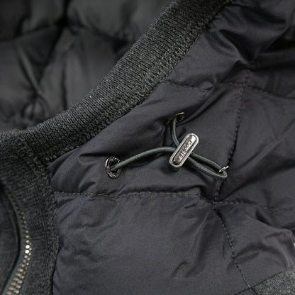 CLEARANCE SALE｜MOORER “CHIRICO-S3F” 異素材コンビ フード付きダウンジャケット グレー(ANTRACITE) 44 | GUARDAROBA MILANO OFFICIAL STORE