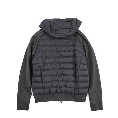 CLEARANCE SALE｜MOORER “CHIRICO-S3F” 異素材コンビ フード付きダウンジャケット グレー(ANTRACITE) 44 | GUARDAROBA MILANO OFFICIAL STORE