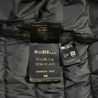 CLEARANCE SALE｜MOORER “CHIRICO-S3F” 異素材コンビ フード付きダウンジャケット グレー(ANTRACITE) 44 | GUARDAROBA MILANO OFFICIAL STORE