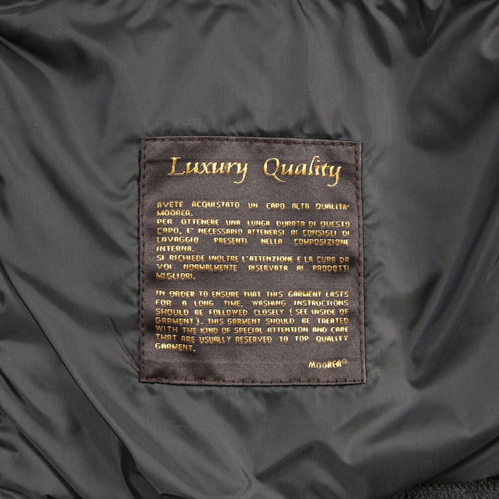 CLEARANCE SALE｜MOORER “CHIRICO-S3F” 異素材コンビ フード付きダウンジャケット グレー(ANTRACITE) 44 | GUARDAROBA MILANO OFFICIAL STORE