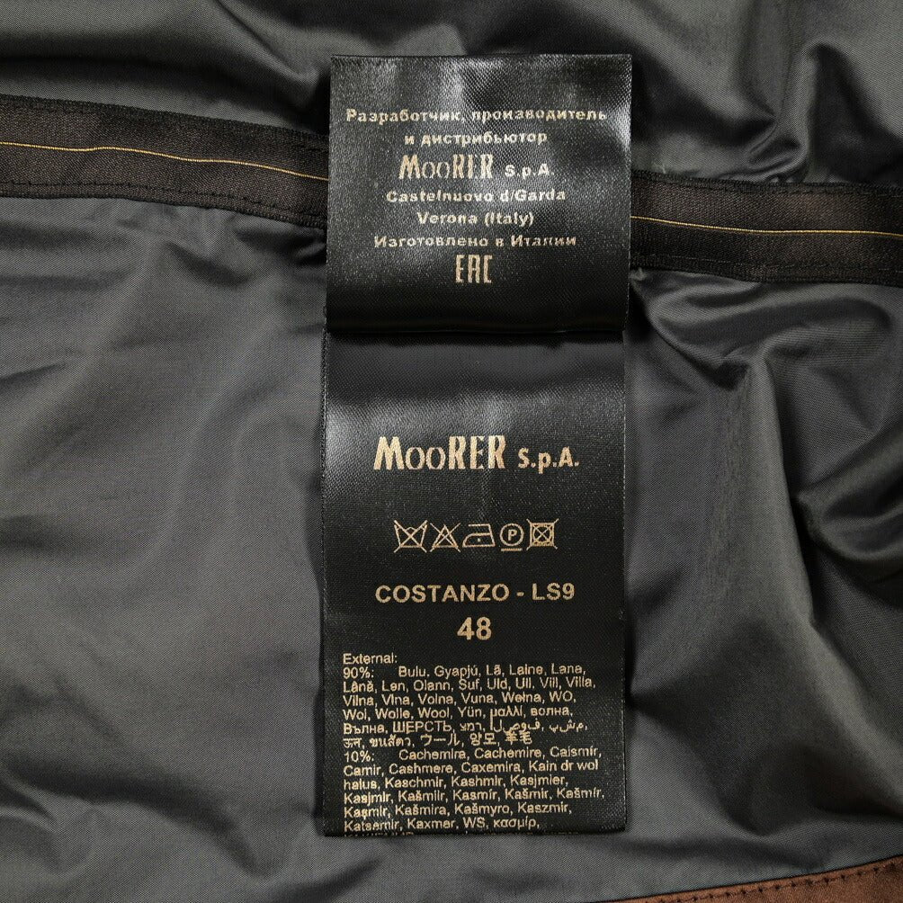 CLEARANCE SALE｜MOORER “COSTANZO-LS9” カシミヤ混ウール 着脱可能フロントライナー付きダウンコート ネイビー(NAVY) 48 | GUARDAROBA MILANO OFFICIAL STORE