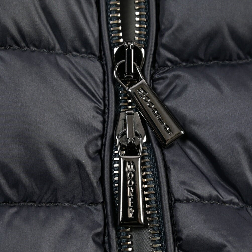 CLEARANCE SALE｜MOORER “COSTANZO-LS9” カシミヤ混ウール 着脱可能フロントライナー付きダウンコート ネイビー(NAVY) 48 | GUARDAROBA MILANO OFFICIAL STORE