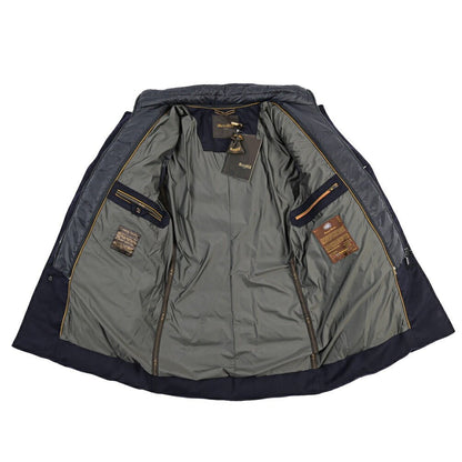 CLEARANCE SALE｜MOORER “COSTANZO-LS9” カシミヤ混ウール 着脱可能フロントライナー付きダウンコート ネイビー(NAVY) 48 | GUARDAROBA MILANO OFFICIAL STORE