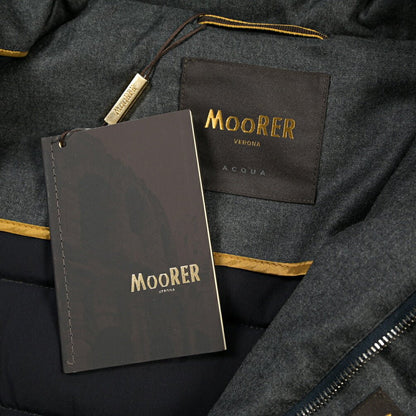CLEARANCE SALE｜MOORER “CRAIG-KN” 高機能ストレッチナイロン フード付きダウンジャケット / ACQUA RESISTANT (撥水) ネイビー(DARK BLU) 46 | GUARDAROBA MILANO OFFICIAL STORE