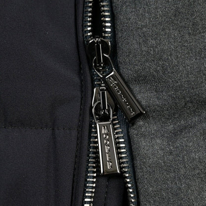CLEARANCE SALE｜MOORER “CRAIG-KN” 高機能ストレッチナイロン フード付きダウンジャケット / ACQUA RESISTANT (撥水) ネイビー(DARK BLU) 46 | GUARDAROBA MILANO OFFICIAL STORE