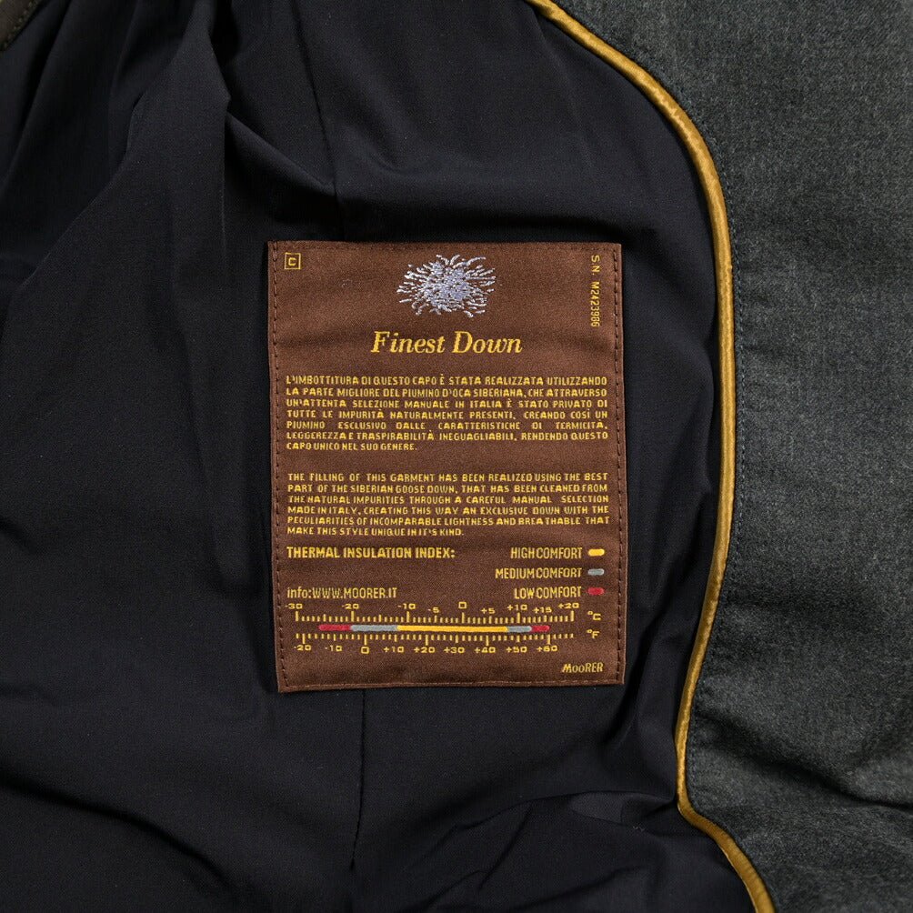 CLEARANCE SALE｜MOORER “CRAIG-KN” 高機能ストレッチナイロン フード付きダウンジャケット / ACQUA RESISTANT (撥水) ネイビー(DARK BLU) 46 | GUARDAROBA MILANO OFFICIAL STORE