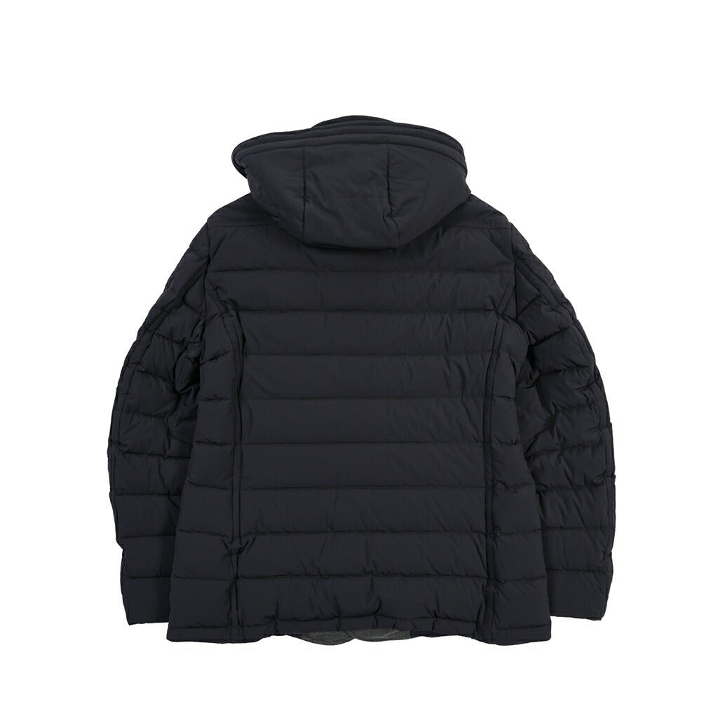 CLEARANCE SALE｜MOORER “CRAIG-KN” 高機能ストレッチナイロン フード付きダウンジャケット / ACQUA RESISTANT (撥水) ネイビー(DARK BLU) 46 | GUARDAROBA MILANO OFFICIAL STORE