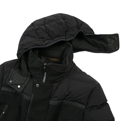 CLEARANCE SALE｜MOORER “DANNY-LEN” 高機能ストレッチナイロン フード付きダウンコート / ACQUA RESISTANT (撥水) ブラック(NERO) 54 | GUARDAROBA MILANO OFFICIAL STORE