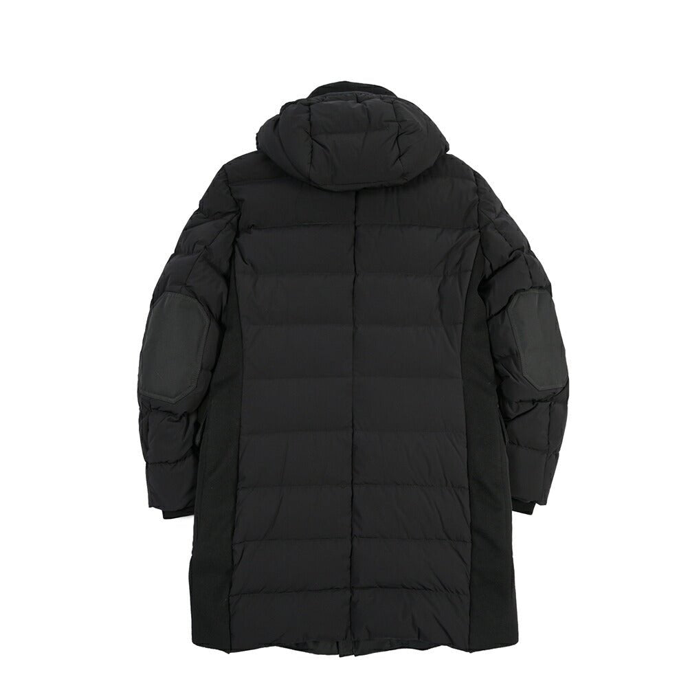 CLEARANCE SALE｜MOORER “DANNY-LEN” 高機能ストレッチナイロン フード付きダウンコート / ACQUA RESISTANT (撥水) ブラック(NERO) 54 | GUARDAROBA MILANO OFFICIAL STORE