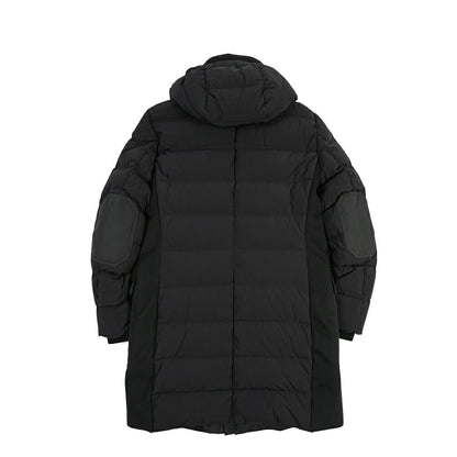 CLEARANCE SALE｜MOORER “DANNY-LEN” 高機能ストレッチナイロン フード付きダウンコート / ACQUA RESISTANT (撥水) ブラック(NERO) 54 | GUARDAROBA MILANO OFFICIAL STORE