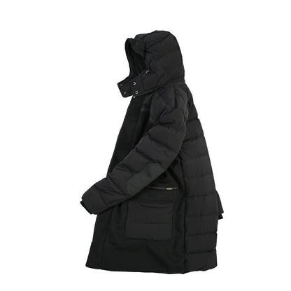 CLEARANCE SALE｜MOORER “DANNY-LEN” 高機能ストレッチナイロン フード付きダウンコート / ACQUA RESISTANT (撥水) ブラック(NERO) 54 | GUARDAROBA MILANO OFFICIAL STORE