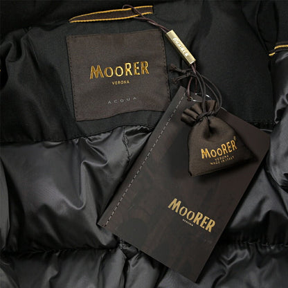 CLEARANCE SALE｜MOORER “DANNY-LEN” 高機能ストレッチナイロン フード付きダウンコート / ACQUA RESISTANT (撥水) ブラック(NERO) 54 | GUARDAROBA MILANO OFFICIAL STORE