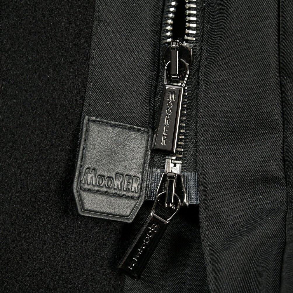 CLEARANCE SALE｜MOORER “DANNY-LEN” 高機能ストレッチナイロン フード付きダウンコート / ACQUA RESISTANT (撥水) ブラック(NERO) 54 | GUARDAROBA MILANO OFFICIAL STORE